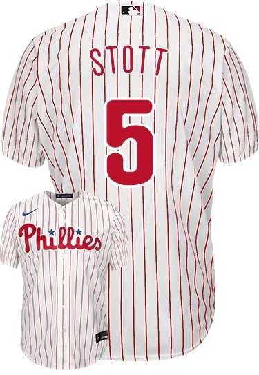 Men%27s Philadelphia Phillies #5 Bryson Stott White Cool Base Stitched Jersey Dzhi